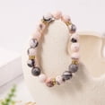 thumbnail image 3 of Pulsera de ocho planetas con piedra de estrella de la guarda y polvo esmerilado, pulsera de cuentas de cebra, joyería europea y americana, 3 of 6