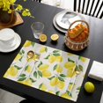 thumbnail image 3 of Yellow Lemons Placemats Set of 4, Summer Citrus Fruits Leaves Country Vintage Placemats for Dining Table, Place Mats for Kitchen Tabletop, Waterproof Wipeable Dining Table Mats Set, 3 of 9