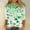 004 Green, variant on St Patty's Day Shirt Women 2025 Casual Plus Size 3/4 Sleeve Irish Clover Shirts Funny Saint Patrick's Tunic Tops