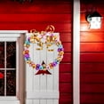 thumbnail image 3 of Christmas Wreath, Glowing Christmas Wreath, Multicolor Artificial Christmas Door and Window Hanging Wreath Decoration, PVC Material, 36x30.5cm, Indoor Outdoor Use, Holiday Party Decor, 3 of 7