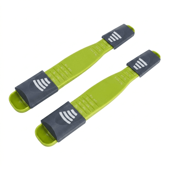 ROSEXIXI Adjustable Measuring Spoons 2Pcs with 9 Scale Sliding Double Ended Tablespoon Tool Multipurpose Precise Coffee Scoop for Baking Cooking Ground Coffee Flour and Liquid Ingredients