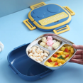 thumbnail image 4 of Cute Kids Lunch Box Portable Divided Bento Boxes Leakproof Food Container With 3grid For Back To School Office Camping Tableware Pnik 1, 4 of 6