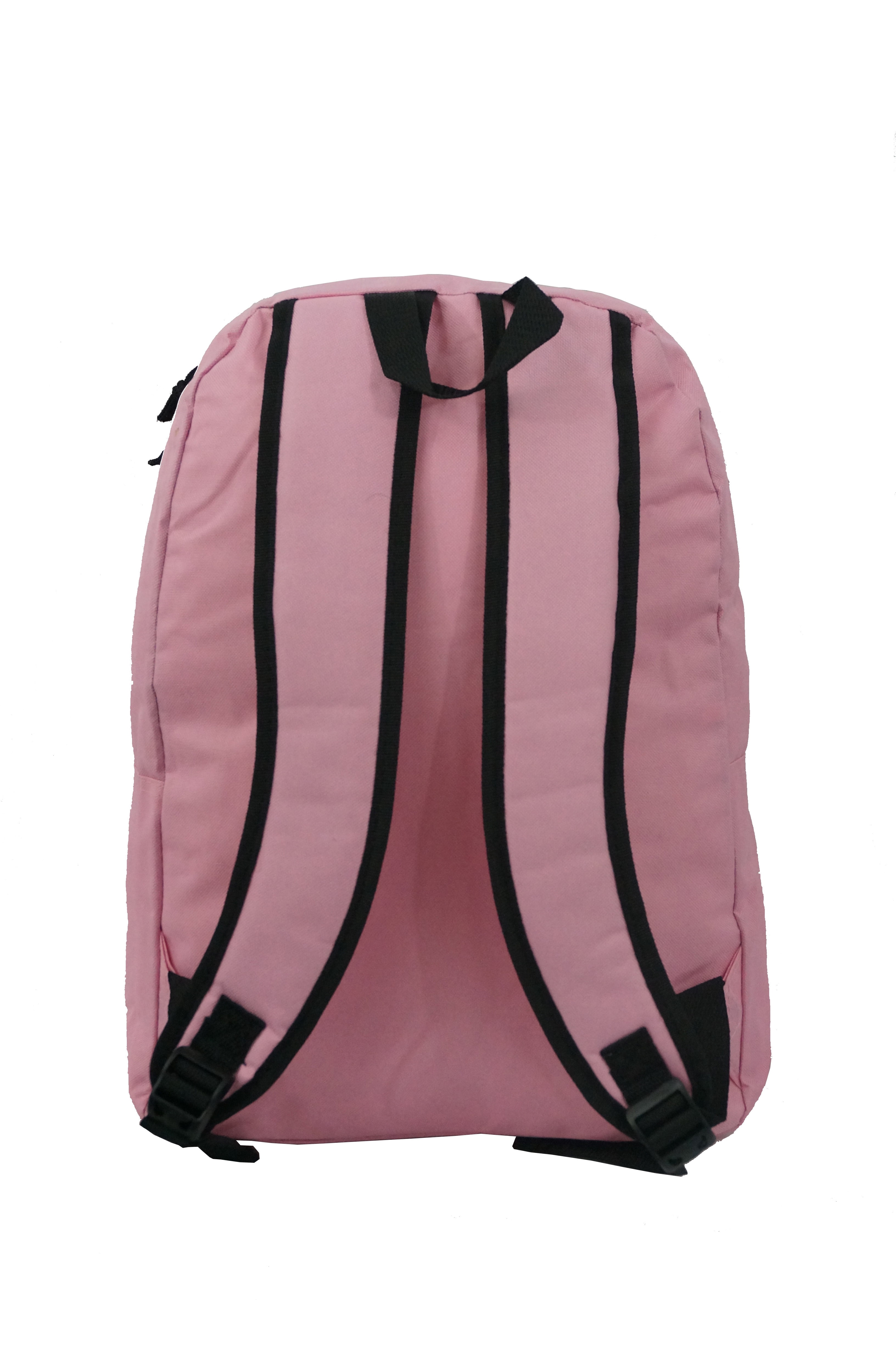 K-Cliffs Unisex Classic 18"  School Backpack with Curved Shoulder Straps, Pink, 100% Polyester