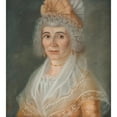 thumbnail image 2 of Louis Dulongpre 20x22 Black Ornate Framed Double Matted Museum Art Print Titled: Marguerite Viger, Wife of Pierre Berthelet (ca. 1790), 2 of 5