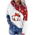 thumbnail image 2 of Pntutb moda mujer cuello redondo manga larga otoño camiseta Navidad impresión blusa con capucha tops Pntutb Pntutb-4959, 2 of 4