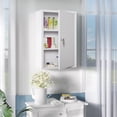 thumbnail image 2 of kleankin Wall Mount Lockable Medicine Cabinet with 2 Keys, Steel, 2 of 10
