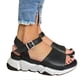 thumbnail image 2 of Women's Sandals Summer Open Toe Breathable Ankle-Strap Shoes Pin Buckle Closure, 2 of 2