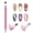 Pink, variant on 3-in-1 Cat Eye Magnet Nail Art Tool, Cylindrical & Round Ball Nail Magnet Pens, Multi-Effect Magnets for Cat Eye Gel Polish DIY At Home Salon