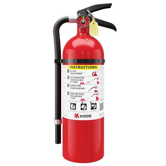 Kidde Pro Line 5 lb ABC MRI Safe Fire Extinguisher with Metal Vehicle Bracket – UL Rated 3-A:40-B:C, Non-Magnetic Dry Chemical for Hospitals, Labs, Ambulances & Commercial Vehicles