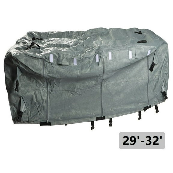 Class-C Travel Trailer Motorhome Camper RV Cover, Heavy Duty Non-Woven, Weatherproof & Sun Protection (29ft-32ft)