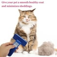 thumbnail image 5 of Pets Grooming Brush Curved Firm Slicker Dog Brush Dematting Brush for Dogs and Cats 5.91"x3.94" Blue, 5 of 6