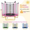 thumbnail image 7 of 5.5FT Kids Trampoline with Basketball Hoop, SEGMART Upgraded Indoor Toddler Trampoline with Enclosure for Kids, Outdoor Round Small Trampoline with Basketball, Gift for Boys Girls, 7 of 7