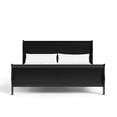 thumbnail image 3 of Starlight Canyon Home Black Wooden King Size Bed Frame - Sleigh Design with Headboard and Footboard, 3 of 7