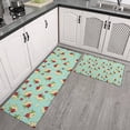 thumbnail image 2 of Pioneer Flower Floral Print Pattern Kitchen Rugs Sets Of 2, Anti Fatigue Non Slip Washable Floor Mats for Kitchen Sink Laundry, 17X30 Inch + 17X47 Inch, 2 of 6