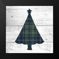 thumbnail image 2 of Grove, Beth 12x12 Black Modern Framed Museum Art Print Titled - Nordic Holiday XVI Plaid Navy Green, 2 of 5