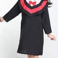 thumbnail image 4 of 1 Pce Ensemble de Robe de Collation des Grades pour Enfants avec Volant et Pompon pour Cosplay Photographie Performance (Rouge, 160cm), 4 of 9