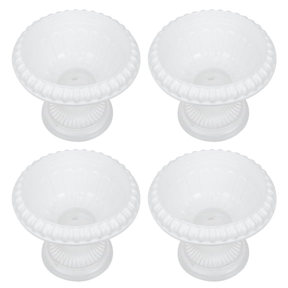 COOPHYA Small Plant Urn White 4Pcs 6.3X5.5X5.5in