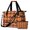 Thanksgiving Earth Tone Argyle Pattern, variant on Thanksgiving Earth Tone Argyle Pattern Gym Duffel Bag 2 Piece Set, Carry on Luggage with Shoe Compartment & Toiletry Bag, USB Charging Port Gifts for Birthday Christmas Thanksgiving