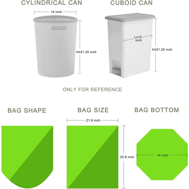 1.2 Gallon Small Trash Bags Compostable 75 Counts Strong & Mini Garbage Bag  NEW