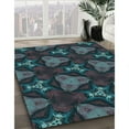 thumbnail image 3 of Ahgly Company Machine Washable Indoor Round Transitional Charcoal Black Area Rugs, 3' Round, 3 of 7