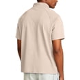 thumbnail image 5 of Domuza Mens Short Sleeve Shirts Quarter Zip Mock Neck Fitted Tshirts Loose Fit Lightweight Solid Color Athletic Golf Tees Khaki S, 5 of 5