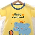 thumbnail image 5 of KPOPLK Baby Boys Romper Jumpsuits Pajama Short Sleeve Cute Print Clothes PJM Sleepwear Sets for 0-24M Size 6-9 Months,Light Yellow, 5 of 5