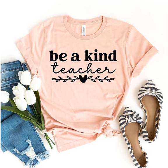 Be A Kind Teacher T-shirt School Shirt Gift Christmas Tee Back To Kindergarten For Rainbow Kindness Women Inspirational Cute Mom