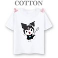 thumbnail image 4 of Camiseta de algodón 100% Kuromi Kawaii Manga Anime japonés Camiseta de verano para niños Ropa para niños Tops Camisetas para niños y niñas Camisetas para bebés Lindas, 4 of 5