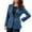 Blue, variant on Casual Blazers for Women 2025 Long Sleeve Notch Lapel Collar Button Slim Fit Business Casual Work Office Jacket