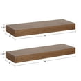 thumbnail image 2 of Kate and Laurel Havlock Wood Shelf Set, Rustic Brown 2 Piece 24 inch, 2 of 11