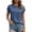 n-493Blue2322, variant on CUSTG Women's T-Shirts Summer Short Sleeved T Shirt Solid Color Tops Trendy O-Neck Tee