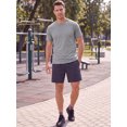 thumbnail image 2 of INSPIRE CHIC Men's Athletic T-Shirt Short Sleeve Crew Neck Running T-Shirts S Gray, 2 of 5