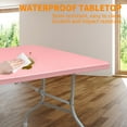 thumbnail image 7 of 6FT Folding Table, Portable Picnic Table with Fixed Grip, Adjustable Height Fold-in-Half Utility Table Small Indoor Outdoor Card Table for Picnic, Party, Camping, Pink, 7 of 7
