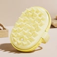 thumbnail image 2 of Scalp Massager Shampoo Brush with Silicone Bristles for Deep Oil Removal and Gentle Exfoliation Wet Dry Use Yellow, 2 of 4