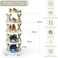 thumbnail image 2 of Slim 5 Shoe Cabinet, 5 Tier Vertical Shoe Rack, Shoe Organizer, Sturdy Shoe Rack, Green, 2 of 5