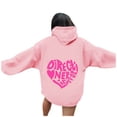 thumbnail image 4 of Pink Essentials Hoodie, Polyester Oversized Hoodies for Women, Women's Letter Graphic Print Long Sleeve Drawstring Hoodie Sweatshirt Graphic Sweatshirt Crewneck Long Sleeve Casual Pullover Tops L, 4 of 5