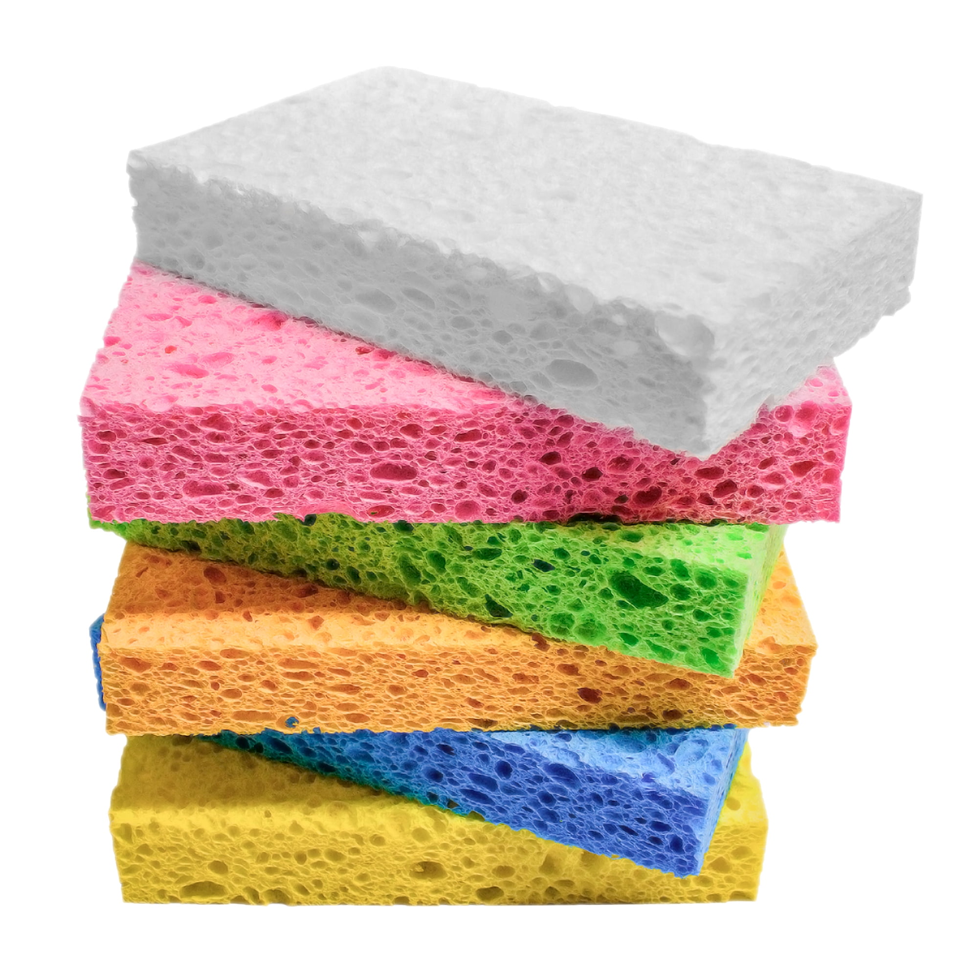 5pcs Sponges for Dishes Large Cellulose Kitchen Sponge Heavy Duty Scrub Sponges 