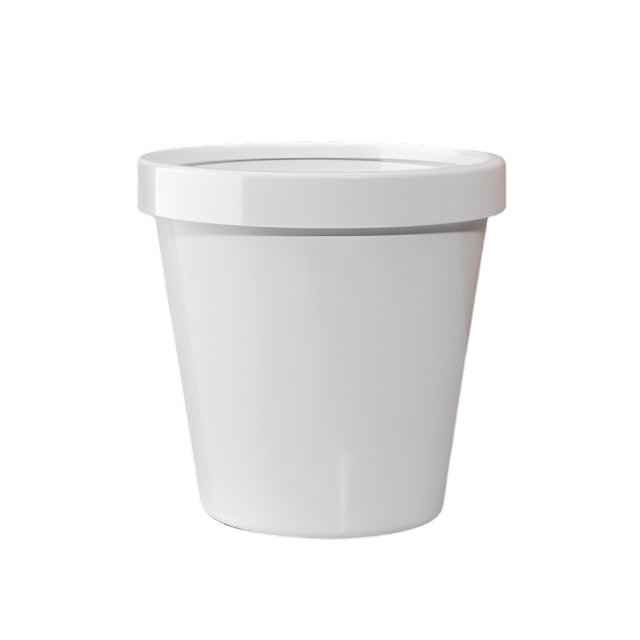 Bewildely Cubo de basura Cubo de basura Sin tapa Caja de desechos Tipo abierto Plástico Negocio Cocina Baño Hogar Organizador Adornos Suministros de limpieza para el hogar Blanco 9L/con anillo final