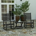 thumbnail image 4 of Merrick Lane Outdoor Folding Side Table, Portable All-Weather HDPE Adirondack Side Table in Black, 4 of 12