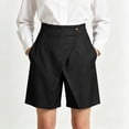 thumbnail image 5 of Bosfbaoi Women's Denim Skort Wrap Design Shorts Summer Button Waistband Streetwear Shorts, 5 of 8