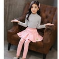 thumbnail image 5 of Povozer Girls Leggings Toddler Girls Pants School Uniform Pants Skirt Leggings(Pink,3-4Y), 5 of 6