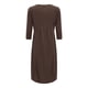 thumbnail image 3 of Vestido informal liso de mujer con cuello redondo, manga larga y largo hasta la pantorrilla - Corte holgado, material resistente, para uso diario/ocasionales, tallas M-XXXL, 3 of 4