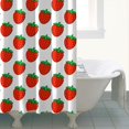 thumbnail image 4 of Red Strawberry Plants White Pattern Shower Curtain 72"x72" ,Bathroom Decorative Shower Curtains Set with 12 Hooks,Modern Waterproof Washable Shower Curtain, 4 of 6