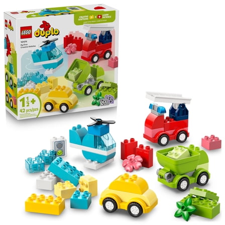 LEGO DUPLO My First Creative Vehicles Building Toy for Toddlers - Building Blocks for Boys & Girls, Ages 1.5  - Preschool Learning Toy & Pretend Play Set - Gift Idea for Birthdays - 10474