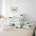 thumbnail image 5 of Kawaii Animal Bed in a Bag 7-Piece Cute Peacock Bedding Set, Cartoon Wildlife Twin Comforter Set Green Leaf Bedding Comforter Sets, Spring Garden Plant Bed Set Bedroom Decor, 5 of 6