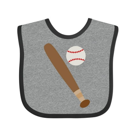 

Inktastic Baseball Bat and Ball Boys or Girls Baby Bib