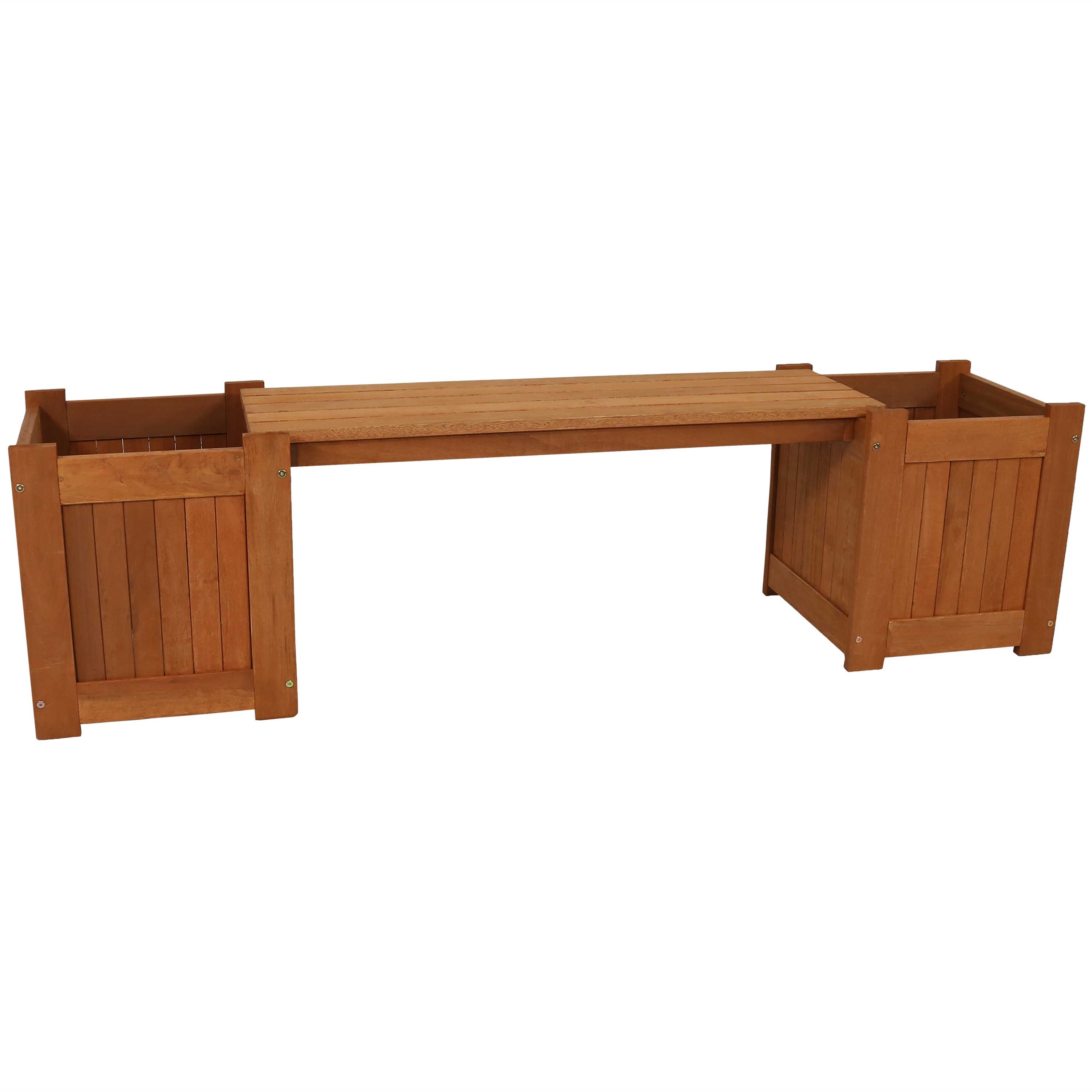 Sunnydaze Outdoor Meranti Wood with Teak Oil Finish Wooden Garden