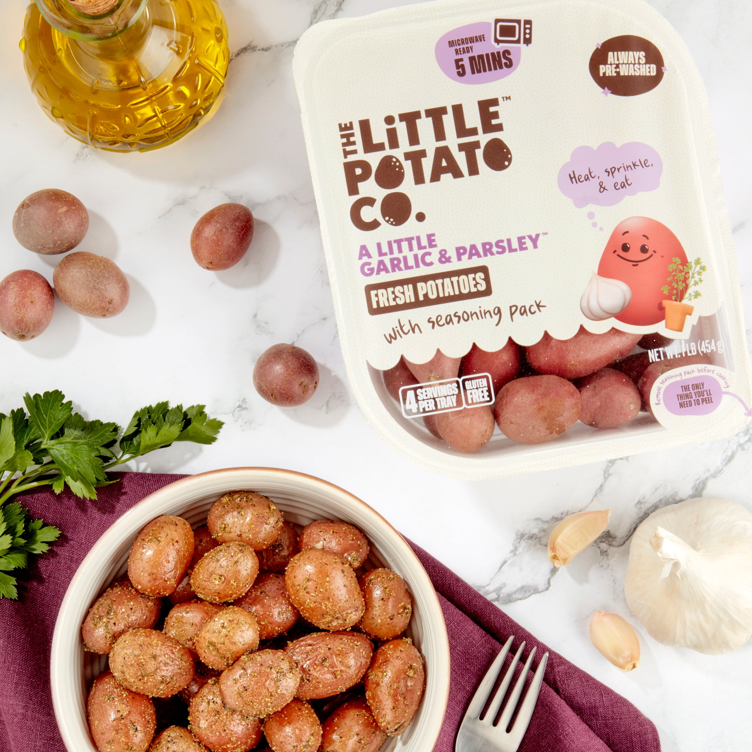 The Little Potato Company Garlic Parsley Potatoes, 1 lb Tray