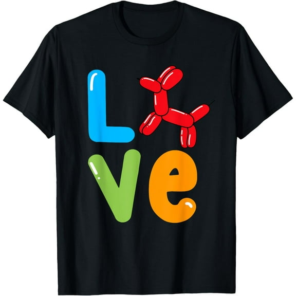 Balloon Animal Twister Party Love Balloon Artist T-Shirt men and women can wear, black, white, gifts