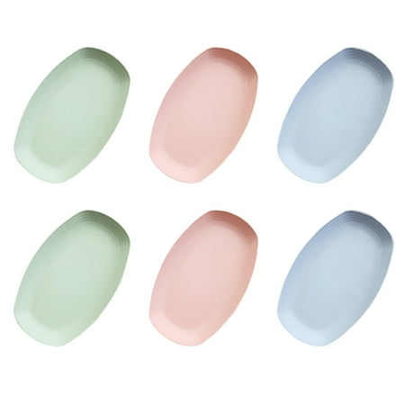 

Plates Plate Pasta Servingcatering Toddler Dishes Microwave Straw Wheat Container Snack Fruit Bowls Tray Sushi